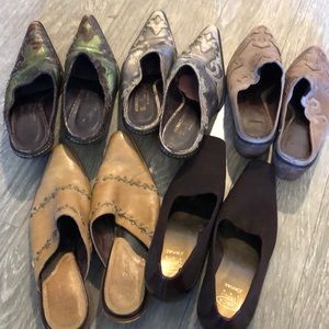 Group of variety but similar style shoes